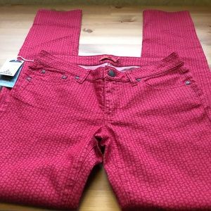 NWT PrAna Kara Jeans Red 8/29 Low Rise Fitted
